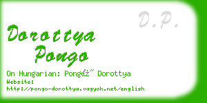 dorottya pongo business card